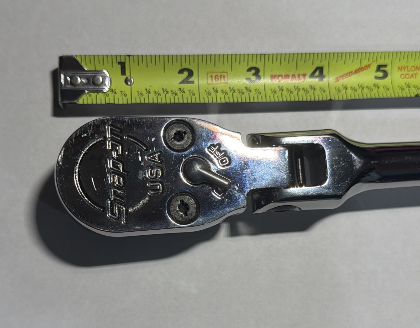 SNAP ON TOOLS DK TITANIUM 1/2″ Drive Soft Grip Std Flex Head Ratchet SHF80A DT +