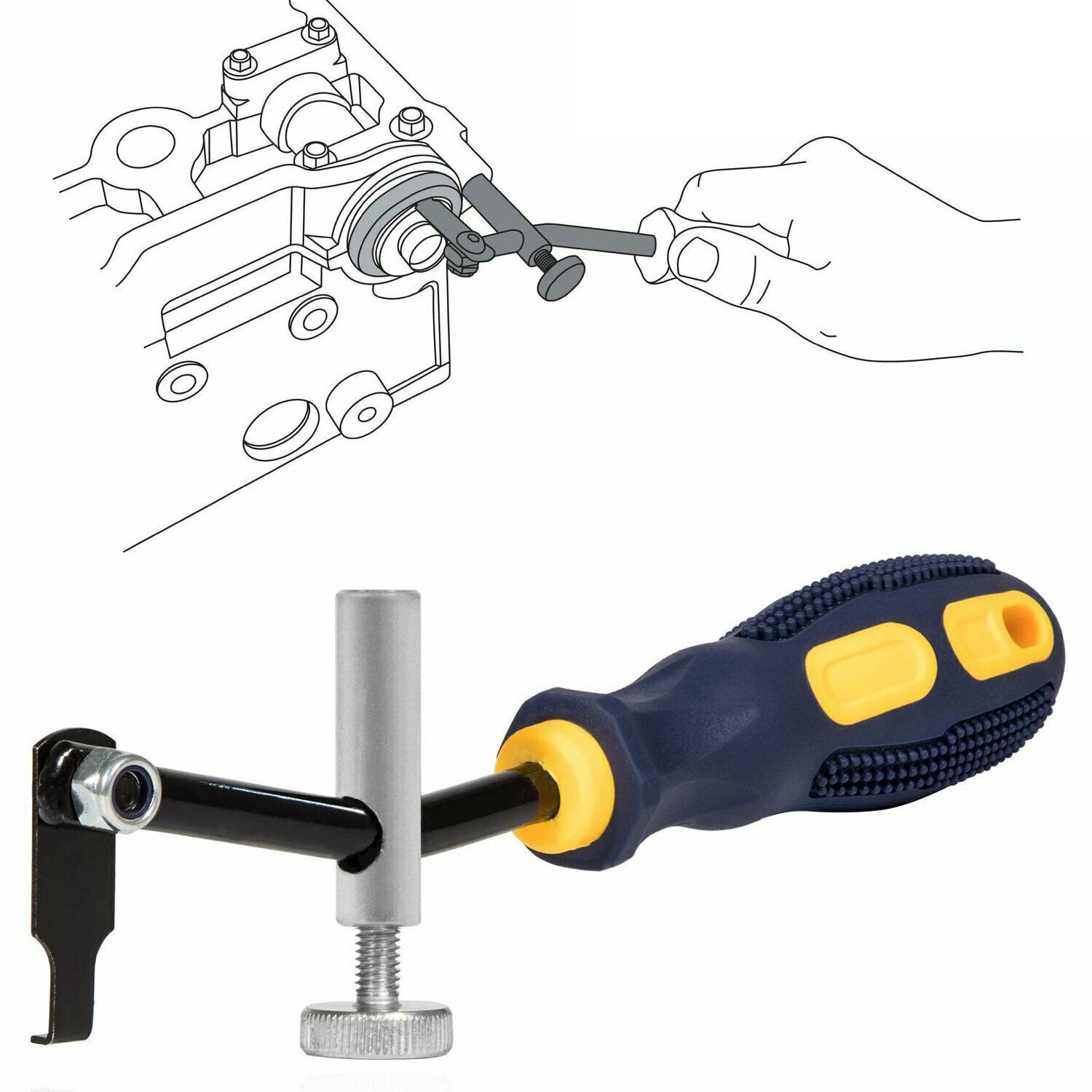 58430 Shaft Type Seal Puller Removes Cam Shaft Crank Shaft Seals Automotive-Tool