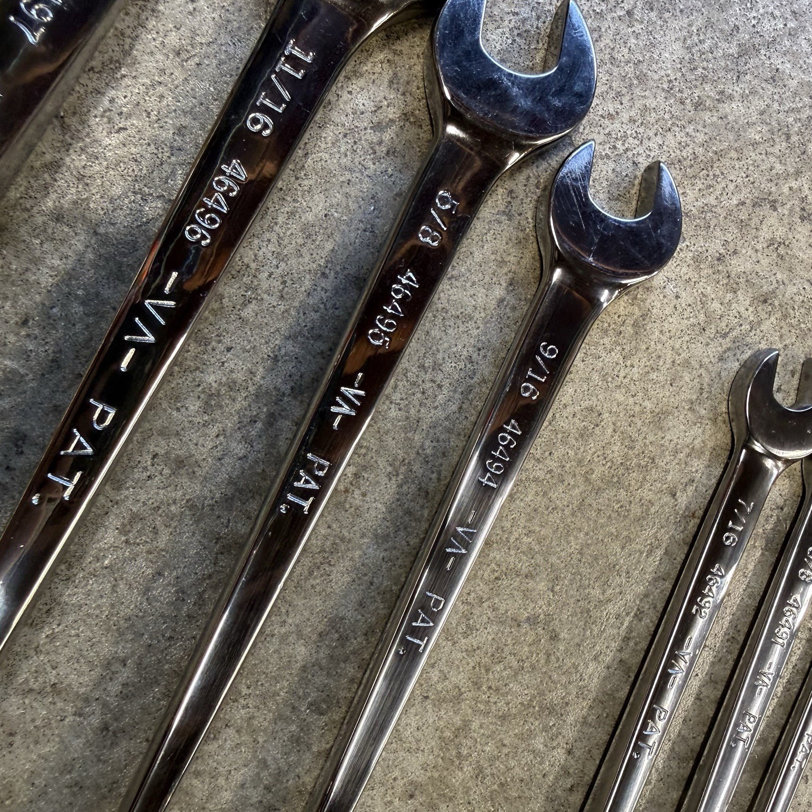 Craftsman Cross-Force SAE Combination Wrench Set NO 1/2” 7pc 5/16-3/4 USA 946520