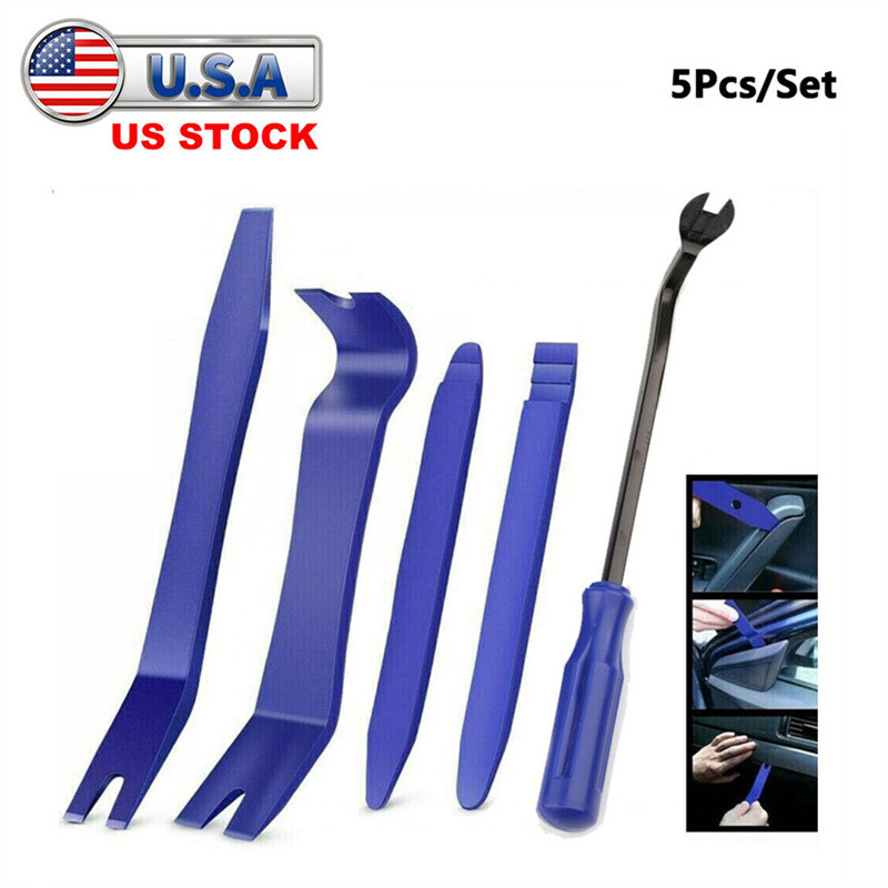 5Pcs/Set Trim Removal Pry Tool Kit for Car Radio Door Panel Fastener Dashboard