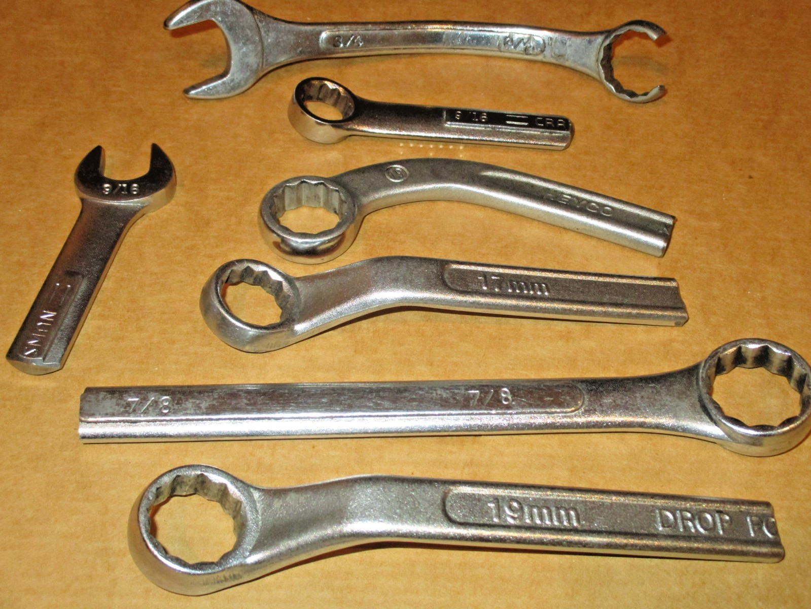 Special Cut short 12 point & open end Wrench’s (for hard to reach places) QTY. 7