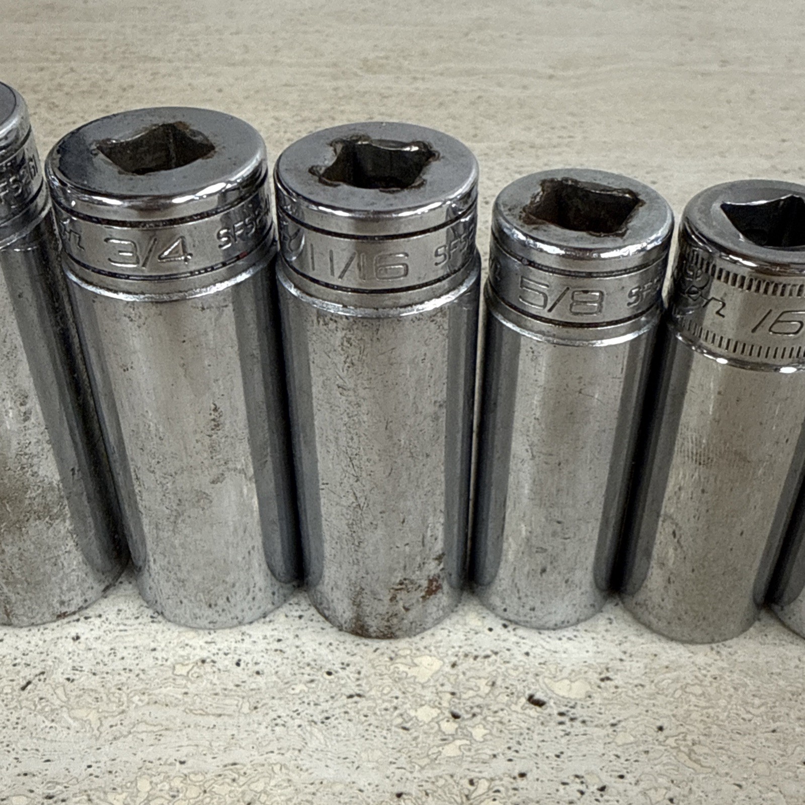 Lot of 8 Snap on Deep Impact Sockets *See Photos*