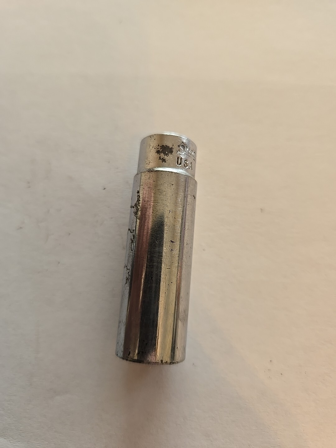 Snap On 1/4″ Drive 7/16″ 6PT SAE Deep Chrome Socket STM14