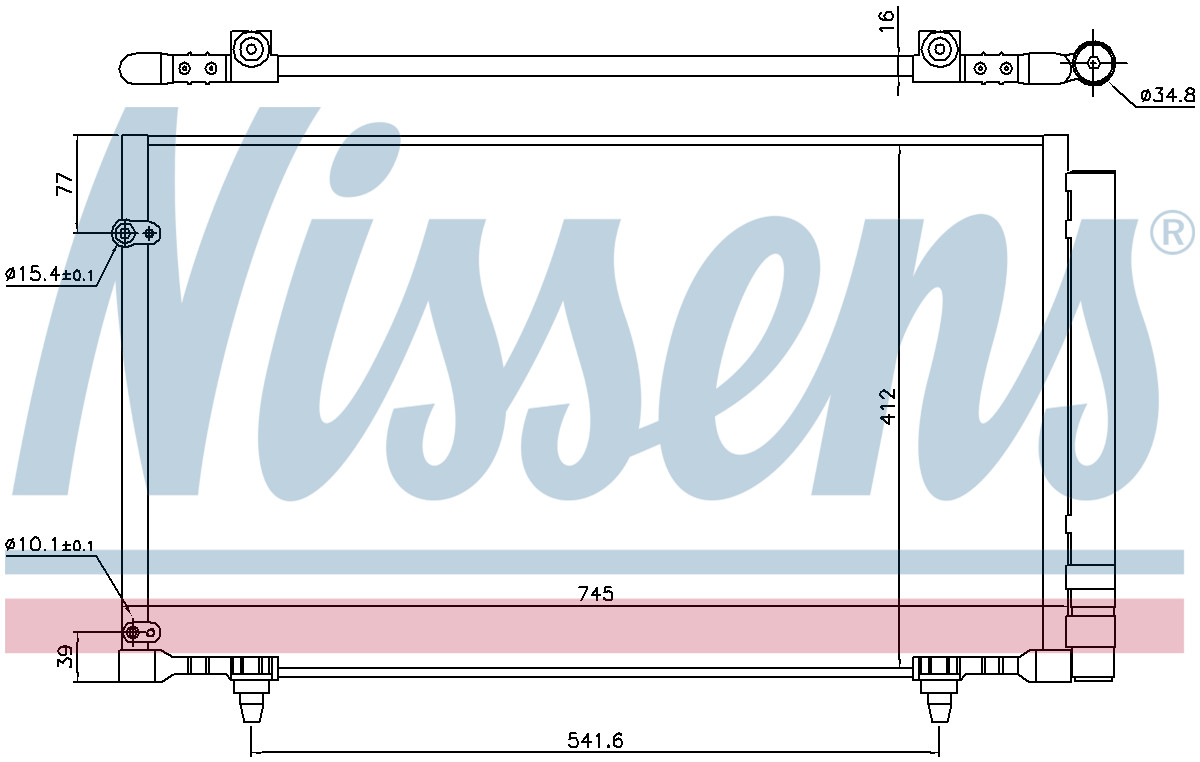 Nissens Aircon Condenser 940497 for LEXUS RX (2009) RX 350 3.5 VVTI etc