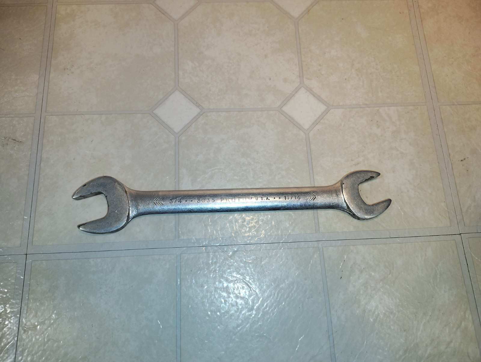 Proto Tools Professional 11/16″ x 3/4″ Double Open End Wrench 3035 Made In USA