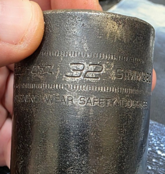 Snap-on Tools 1/2″ Drive 6-POINT Metric 32mm DEEP Impact Socket SIMM320