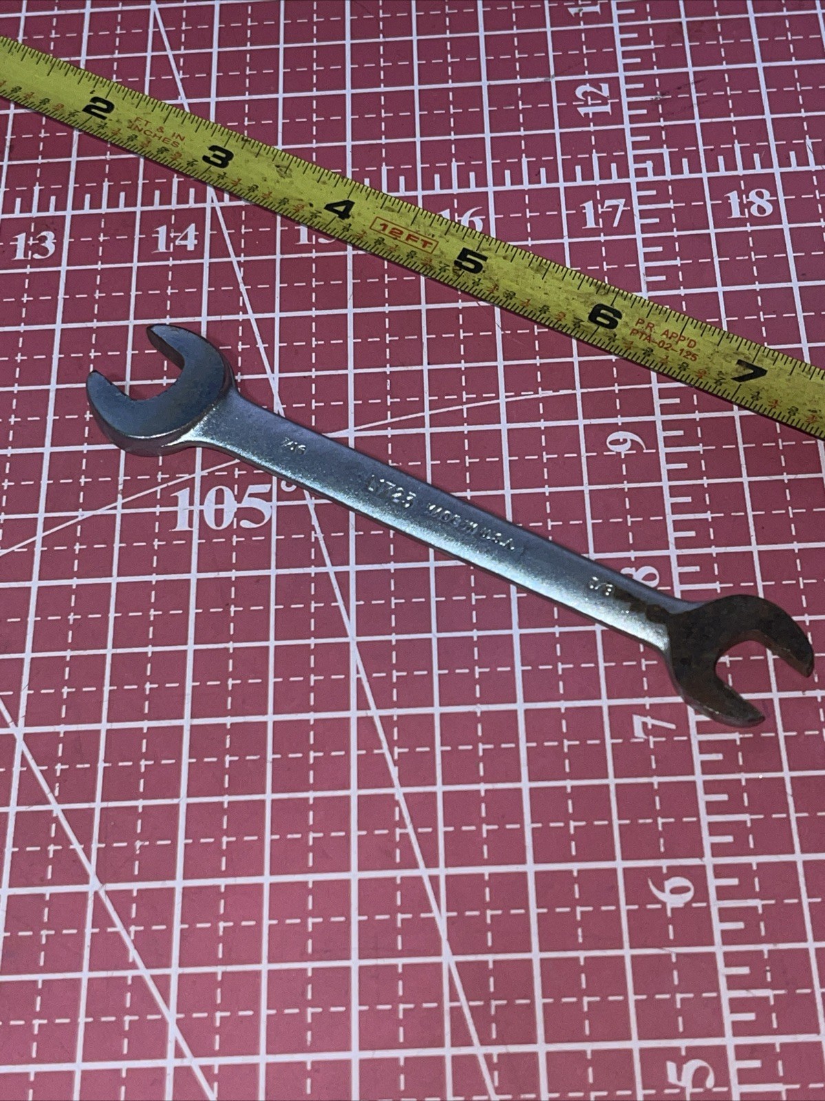 Vintage Billings Life Time L1723 3/8 X 7/16 Stubby Open End Wrench Life-time