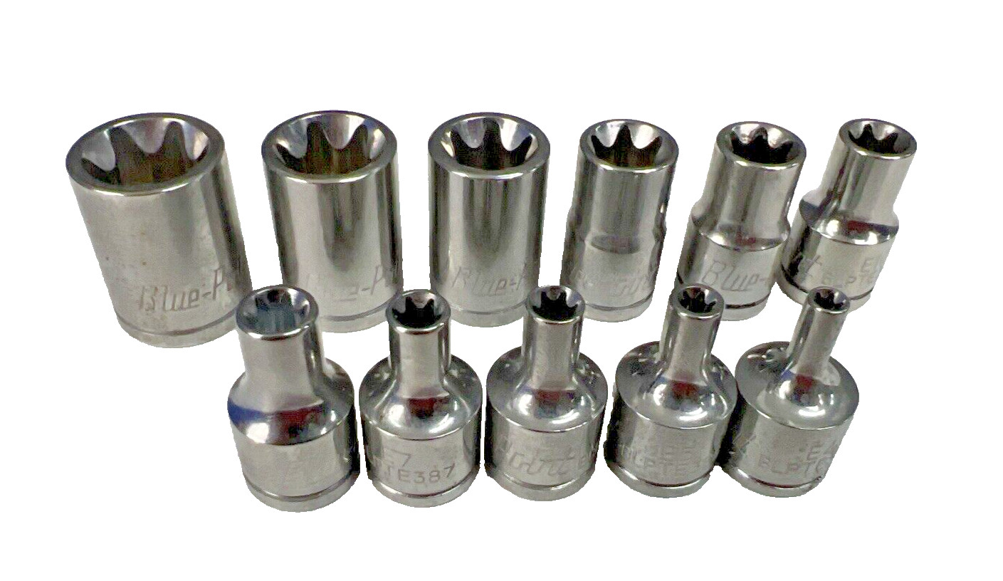 Blue-Point ® 3/8″ Drive TORX® Socket Set E4,E5,E6,E7,E8,E10,E12,E14,E16,E18,E20
