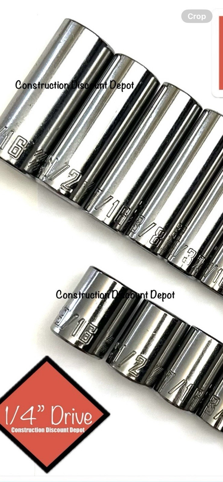 Preowned Craftsman 20 Piece 1/4″ Drive 6 Point SAE Deep And Shallow Socket Set