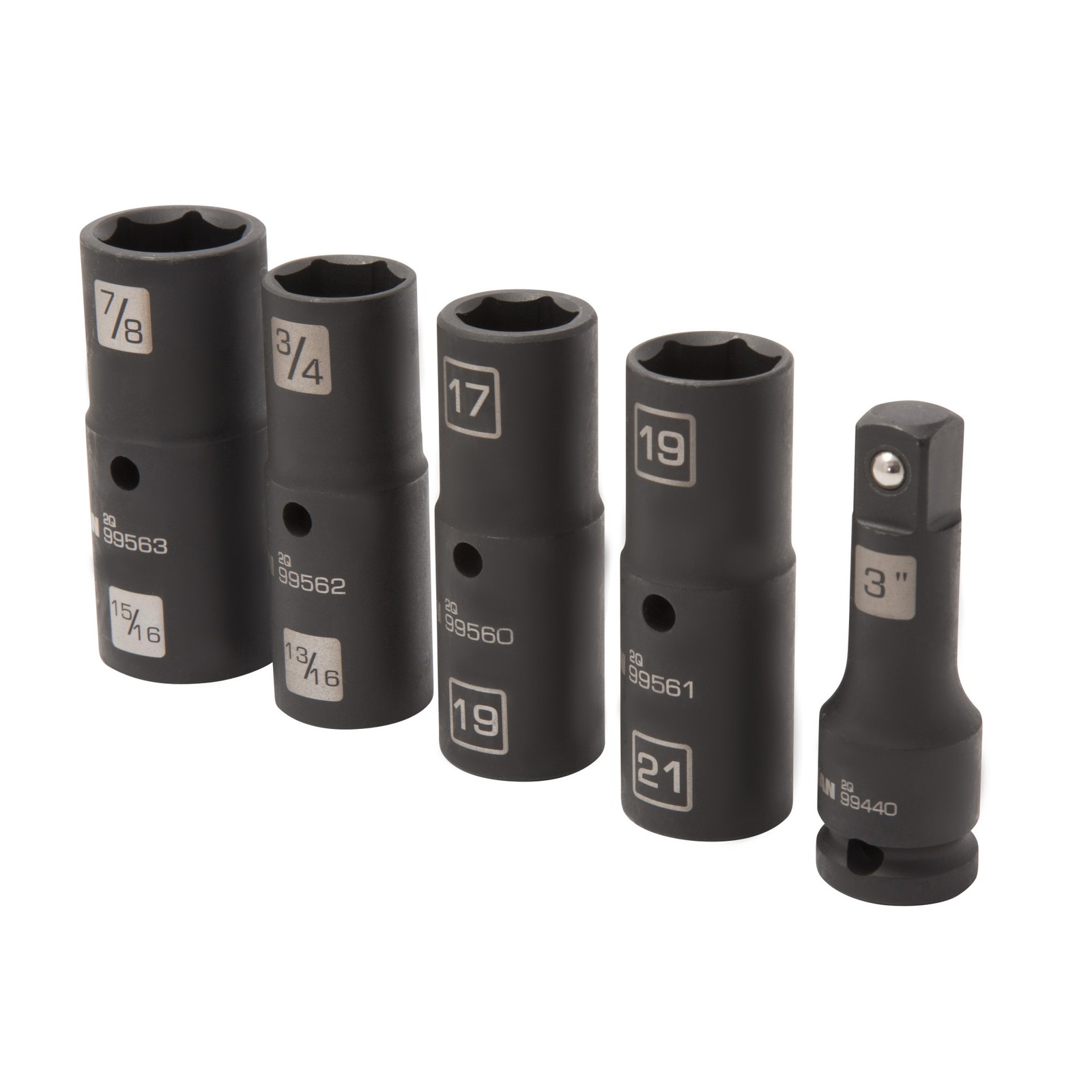 Steelman 5 Piece 1/2 in. Drive Impact Flip Socket Set 99495