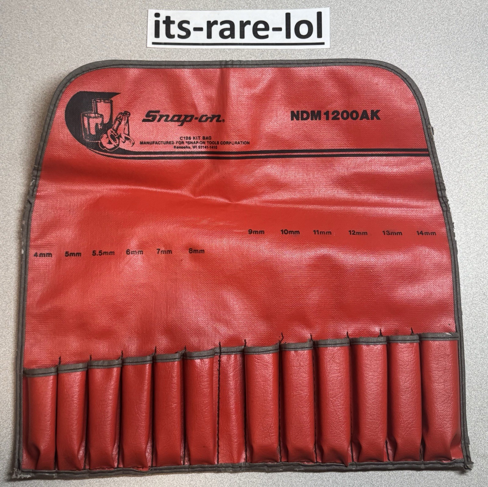 Snap-on NDM1200AK C126 Kit Bag Pouch for Insulated 12pc Metric Nut Driver Set