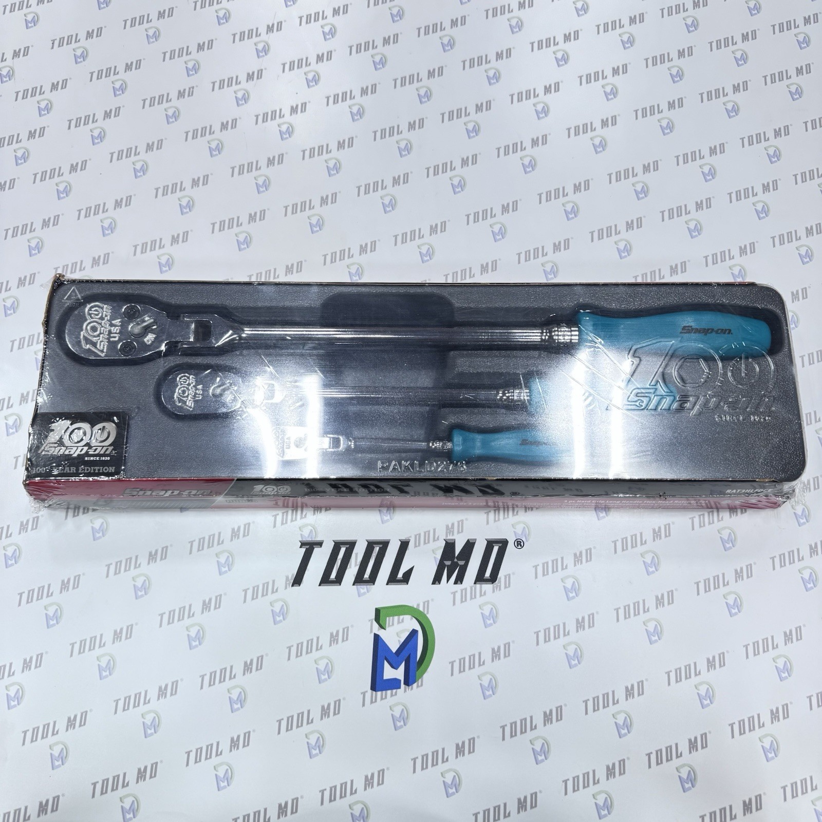 Snap-on Tools USA NEW RARE TEAL 3pc 100th Anniv FLEX Ratchet Set RAT3HLFDCE