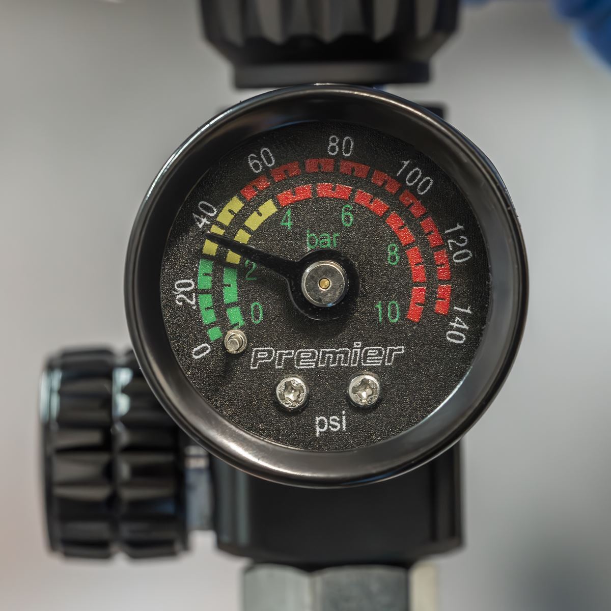 Sealey On-Gun Air Pressure Regulator/Gauge with Glass Lens Premier