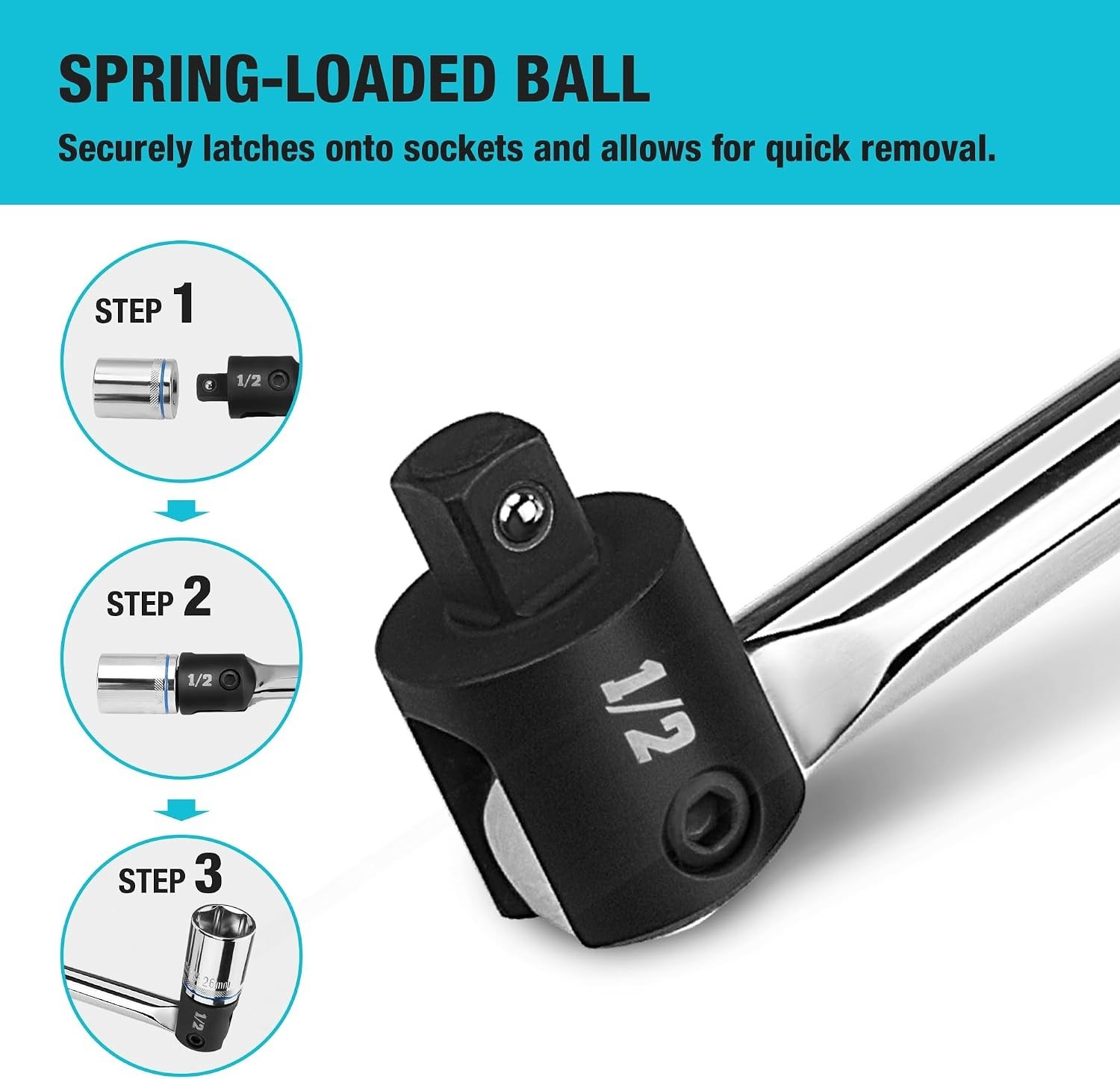 17.5-Inch Heavy Duty Breaker Bar with 240° Flex Head – 1/2» Drive