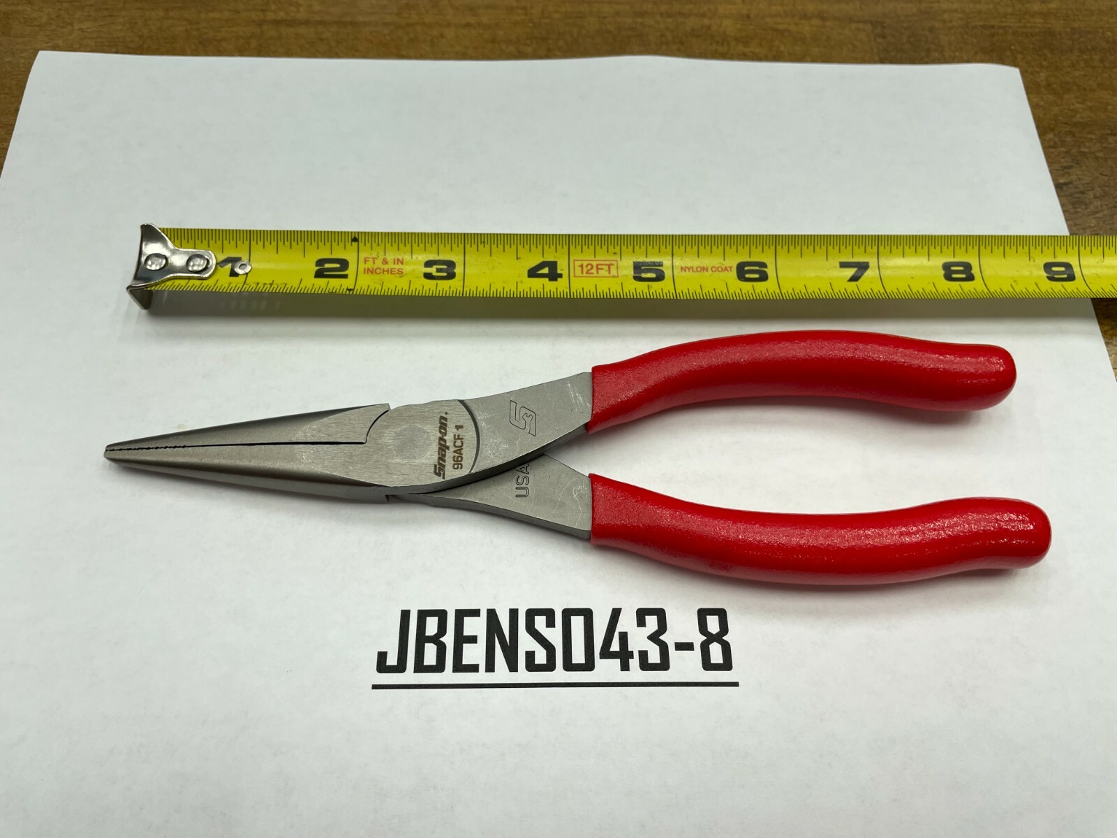 Snap-on Tools USA NEW RED 8″ Talon Soft Grip Needle Nose Pliers 96ACF