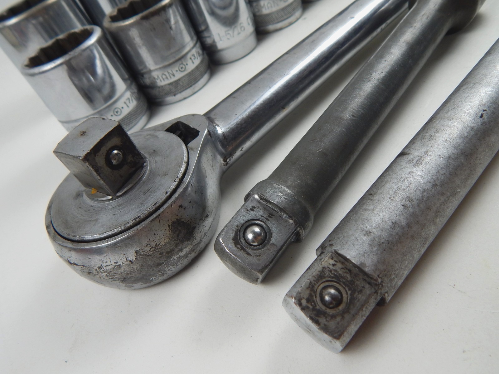 Vtg Craftsman Circle K & -V- Series 3/4″ Drive 20pc Socket Set Ratchet Extension