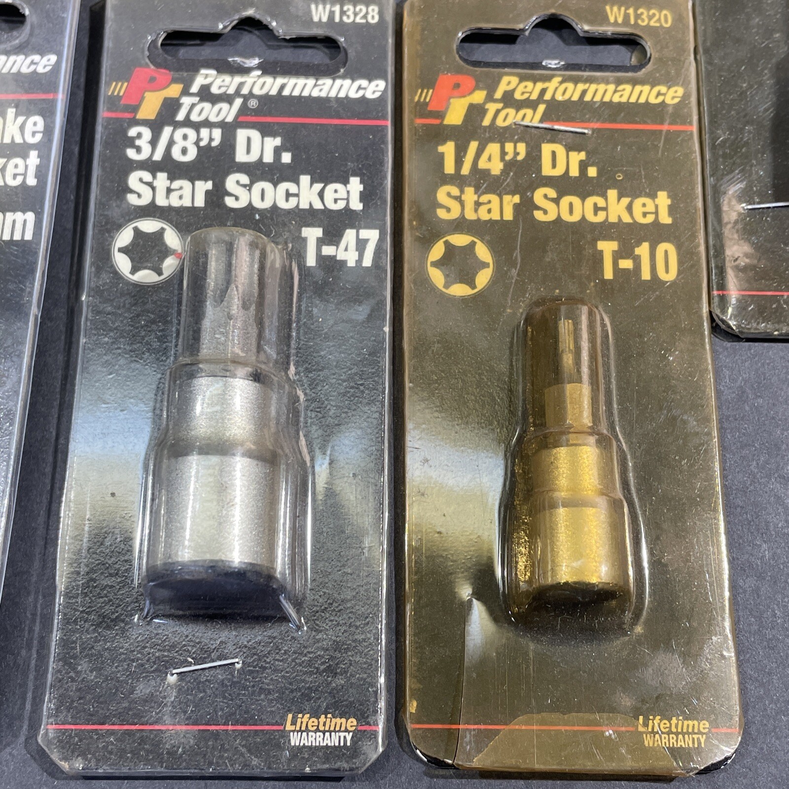 8- Performance Tools Brake Specially Tools, Caliper Sockets, Recessed Star, T50+