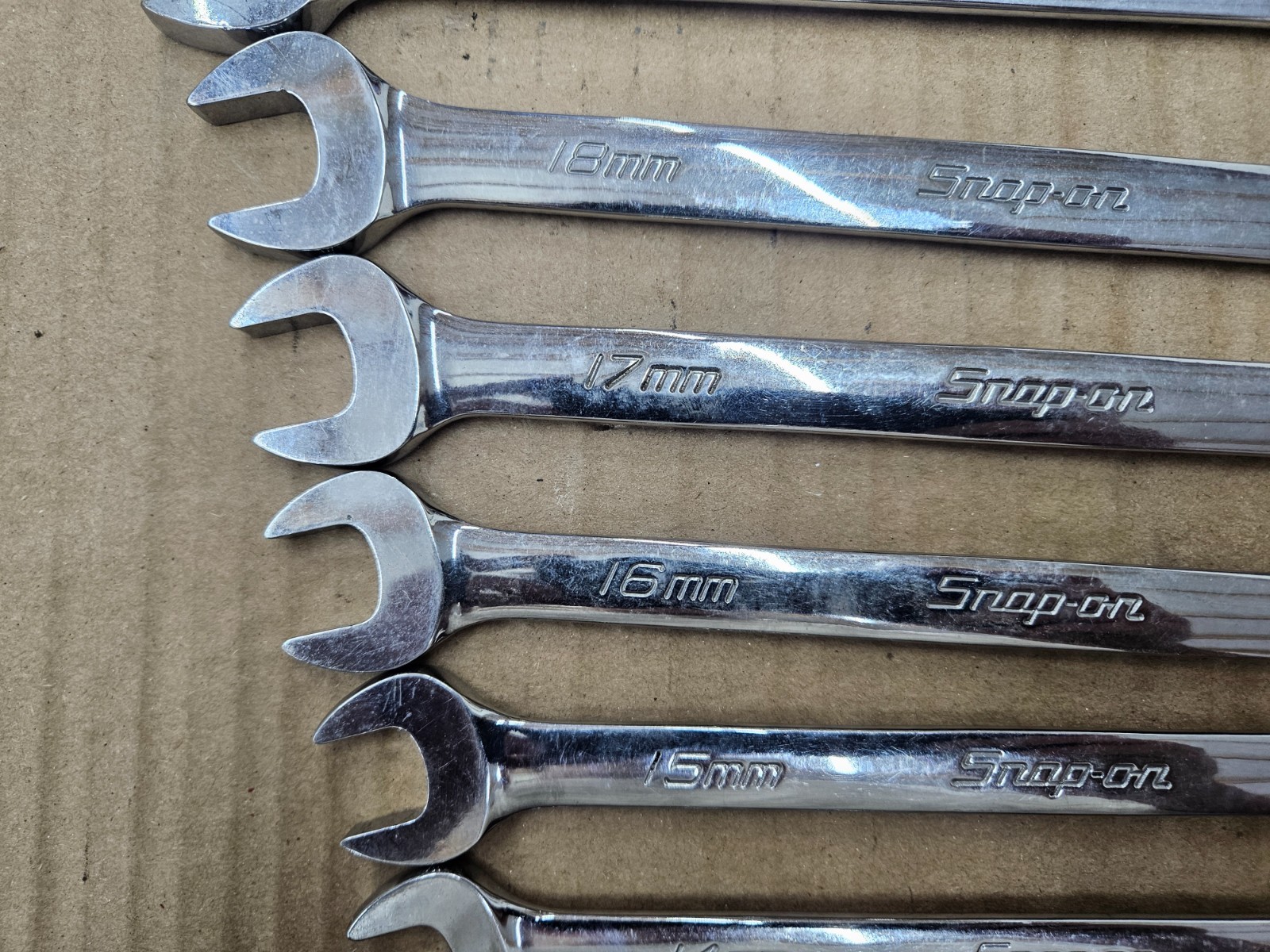 Snap-on Metric Combination Wrench Lot 14mm-19mm USA OEXM Series