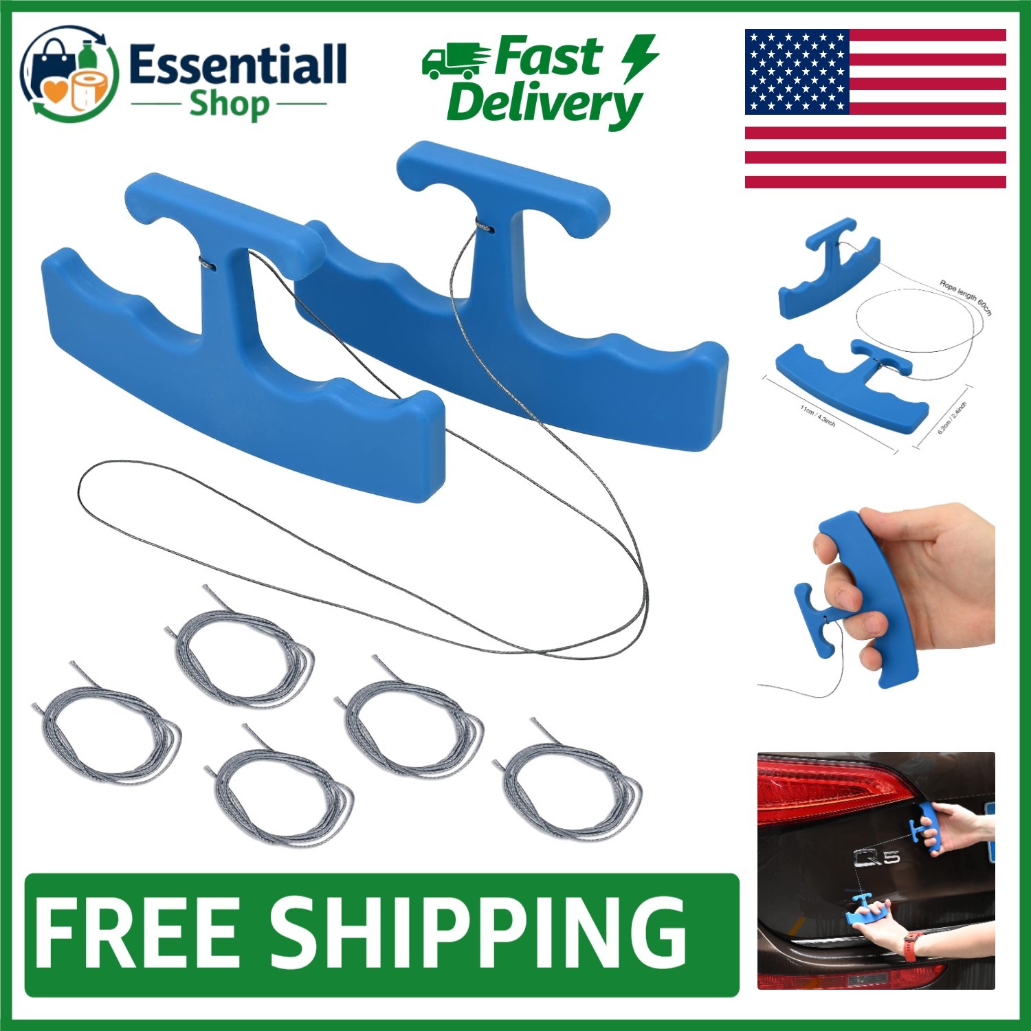 Versatile Car Emblem and Logo Removal Tool – 5 PCS Replacement Cords Kit