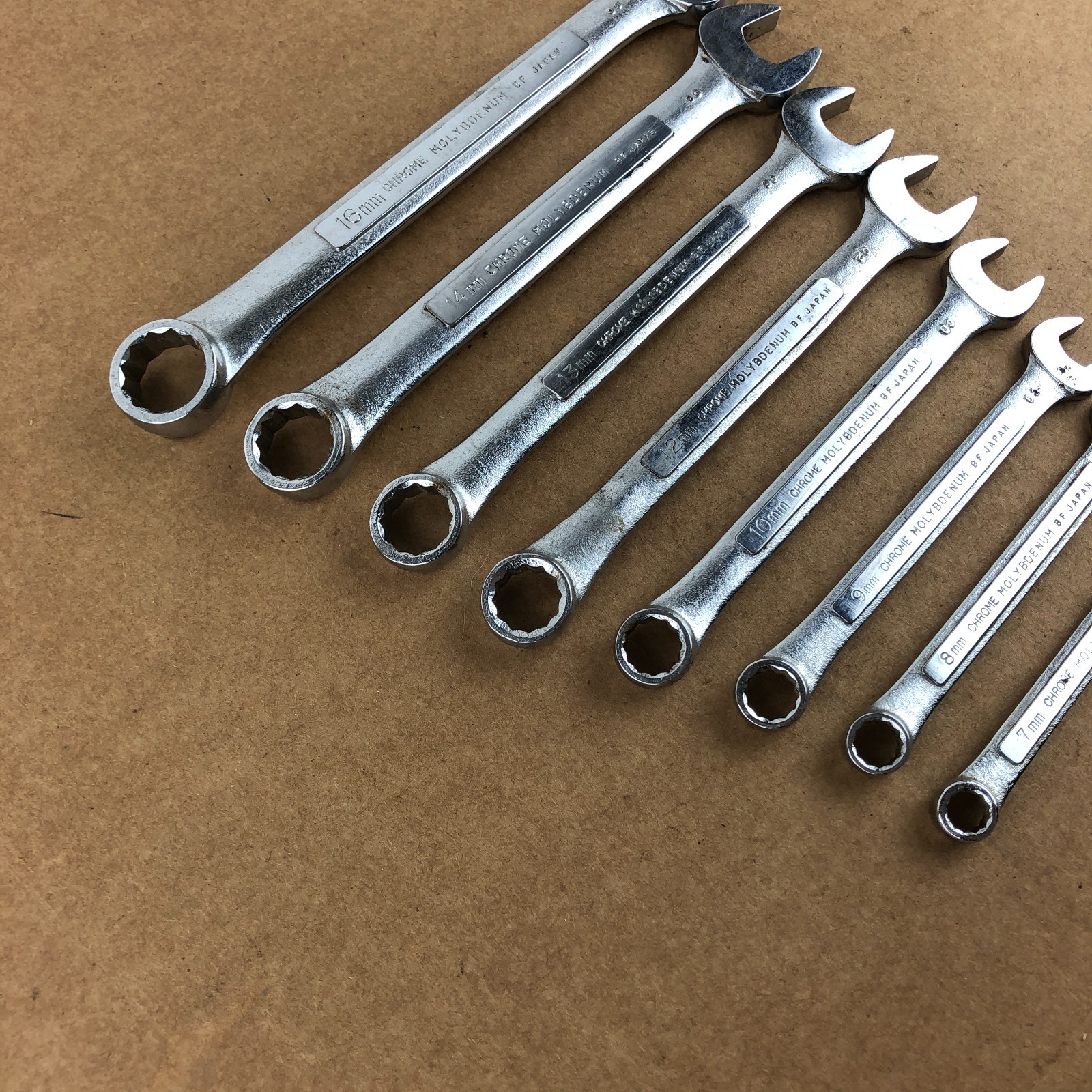 Craftsman Japan 8 Pcs. Combination Wrench Set Molybdenum BF 7mm to 16mm Metric