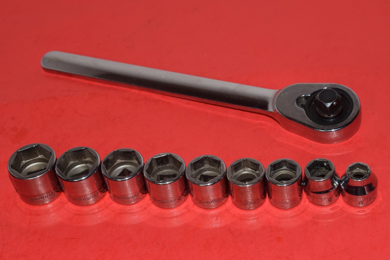 Snap-On 3/8″ Drive 6-Point Metric Flank Drive Low Profile 10p Ratchet Socket Set