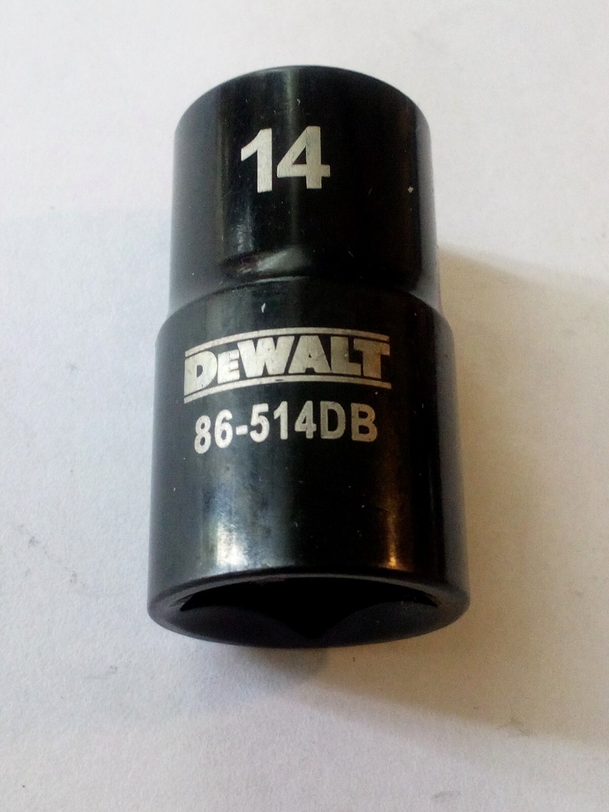 DeWalt 14 mm x 1/2″ Dr Black Chrome Socket – 86-514DB – 6 Pt Free Shipping