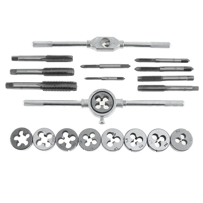 Car Screw Dies Hand Tool Plugs Metal Screw Thread Repair Taps Alloy Steel 20Pcs