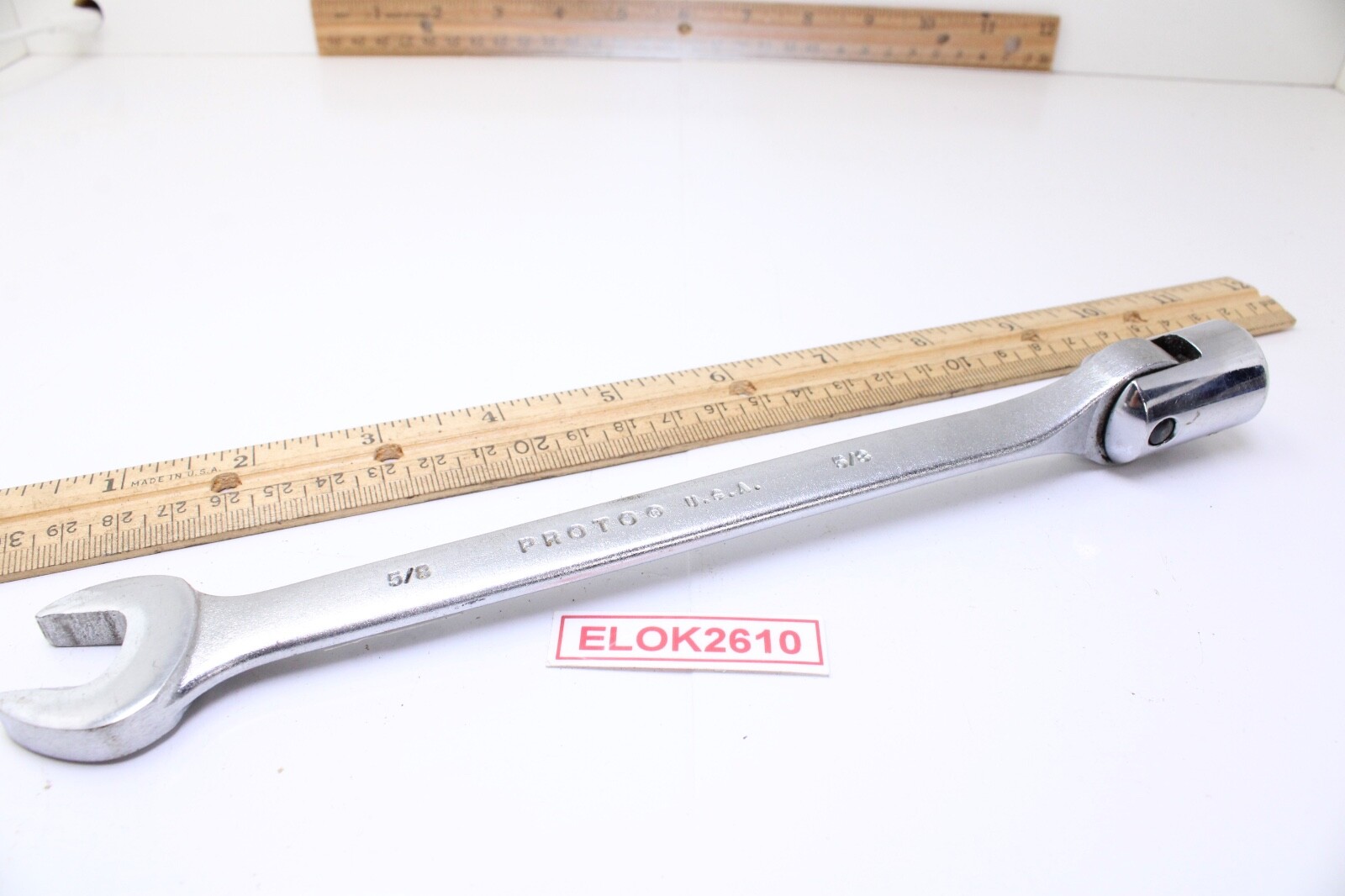 Proto 1270-20 5/8″ 12 Point SAE Combination Flex-Head Wrench Satin Chrome USA