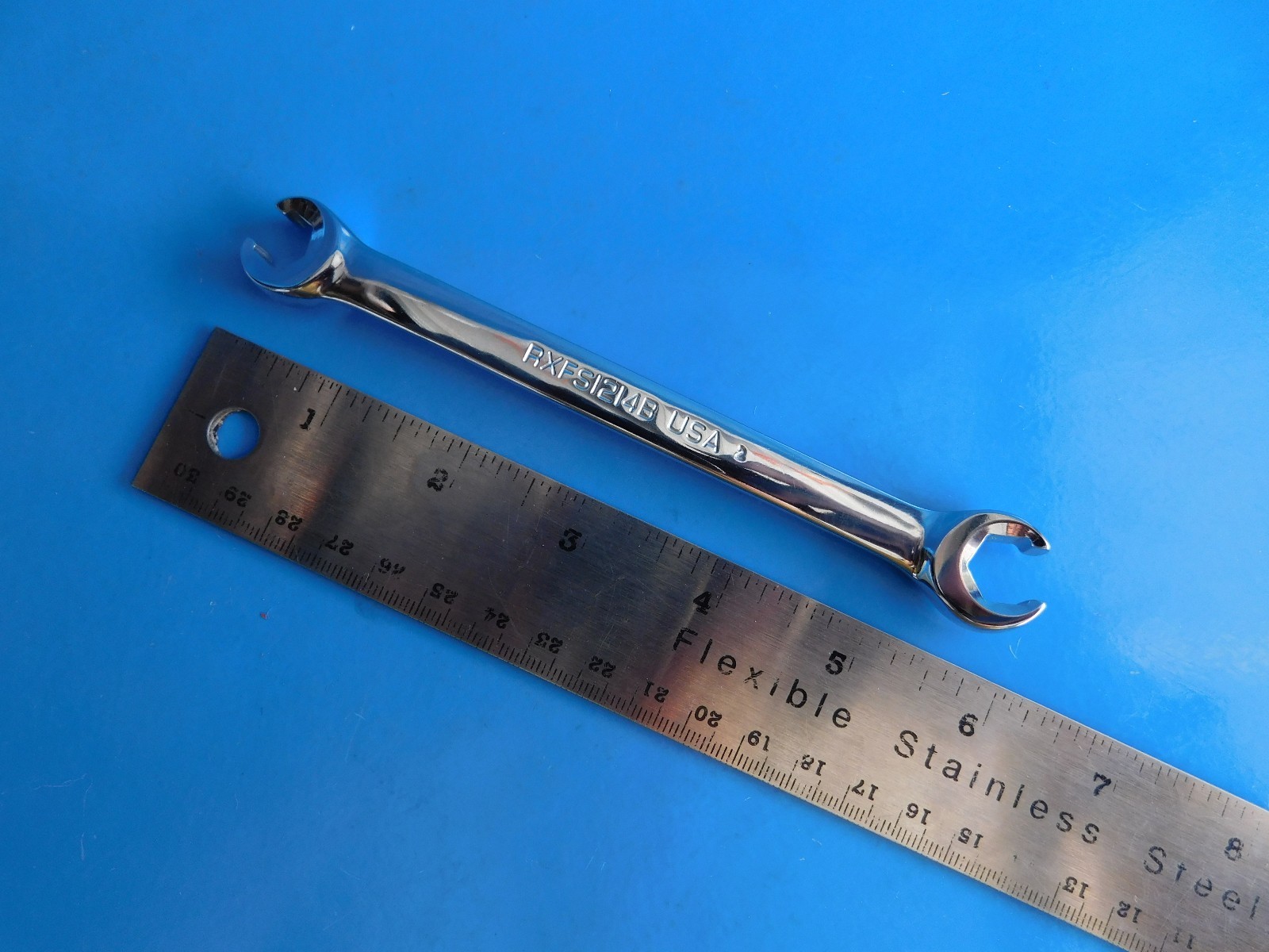 NEW, SNAP- ON TOOLS ( 3/8 X 7/16 ) DBL END FLARE NUT WRENCH, PART #RXFS1214B