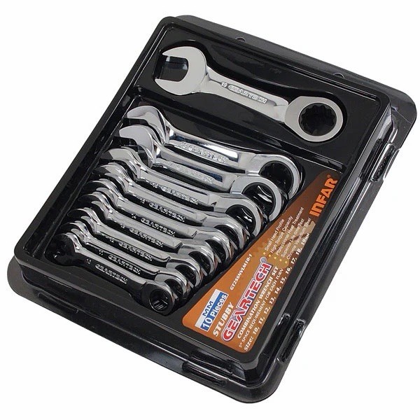 10PC RATCHET SPANNER SET | 10 | 11 | 12 | 13 | 14 | 15 | 16 | 17 | 18 | 19mm