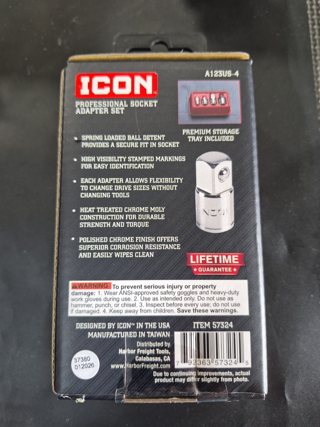 Icon Professional Socket Adapter Set 4-Piece Chrome Moly Steel