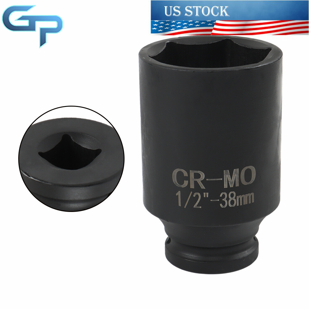 9pcs 29-38mm Deep Impact Socket Tool Kit 1/2″ Drive Metric Axle Hub Nut Socket