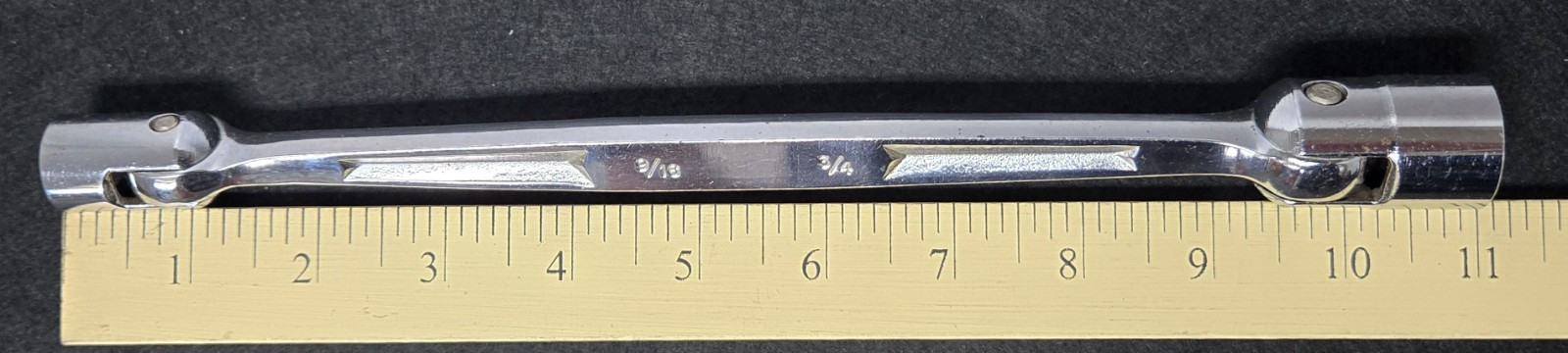 Snap-on (Unmarked) FH1824 USA 9/16 & 3/4″ Flex Head Wrench Excellent Condition