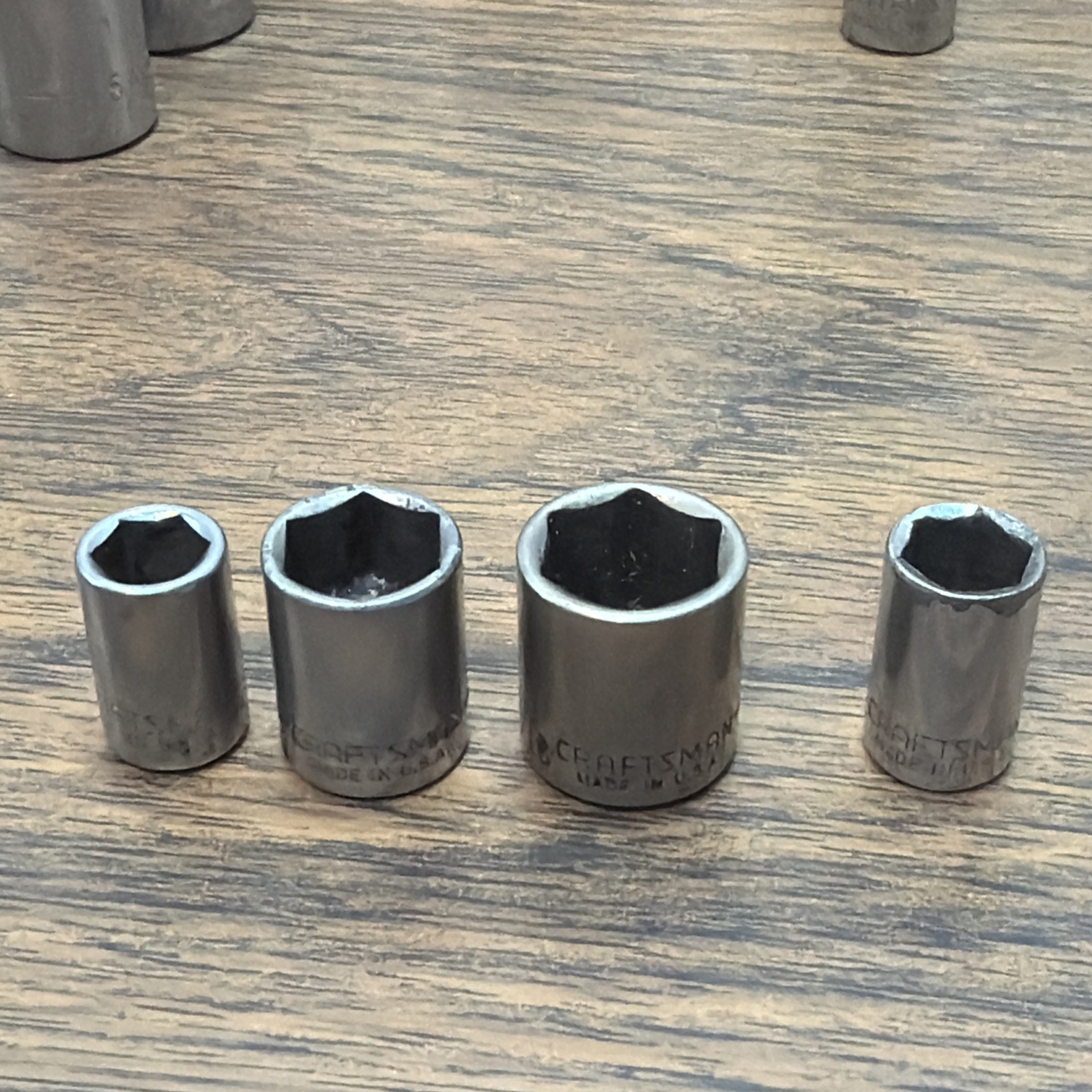 36x CRAFTSMAN Socket Lot SAE – 6pt 12pt – 1/2 1/4 Drive Asst Size Most Made USA