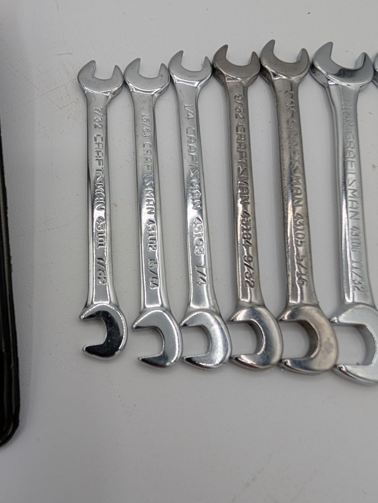 Craftsman 8 Piece Open End Ignition Wrench Set 4306 SAE 7/32 – 7/16 USA Super