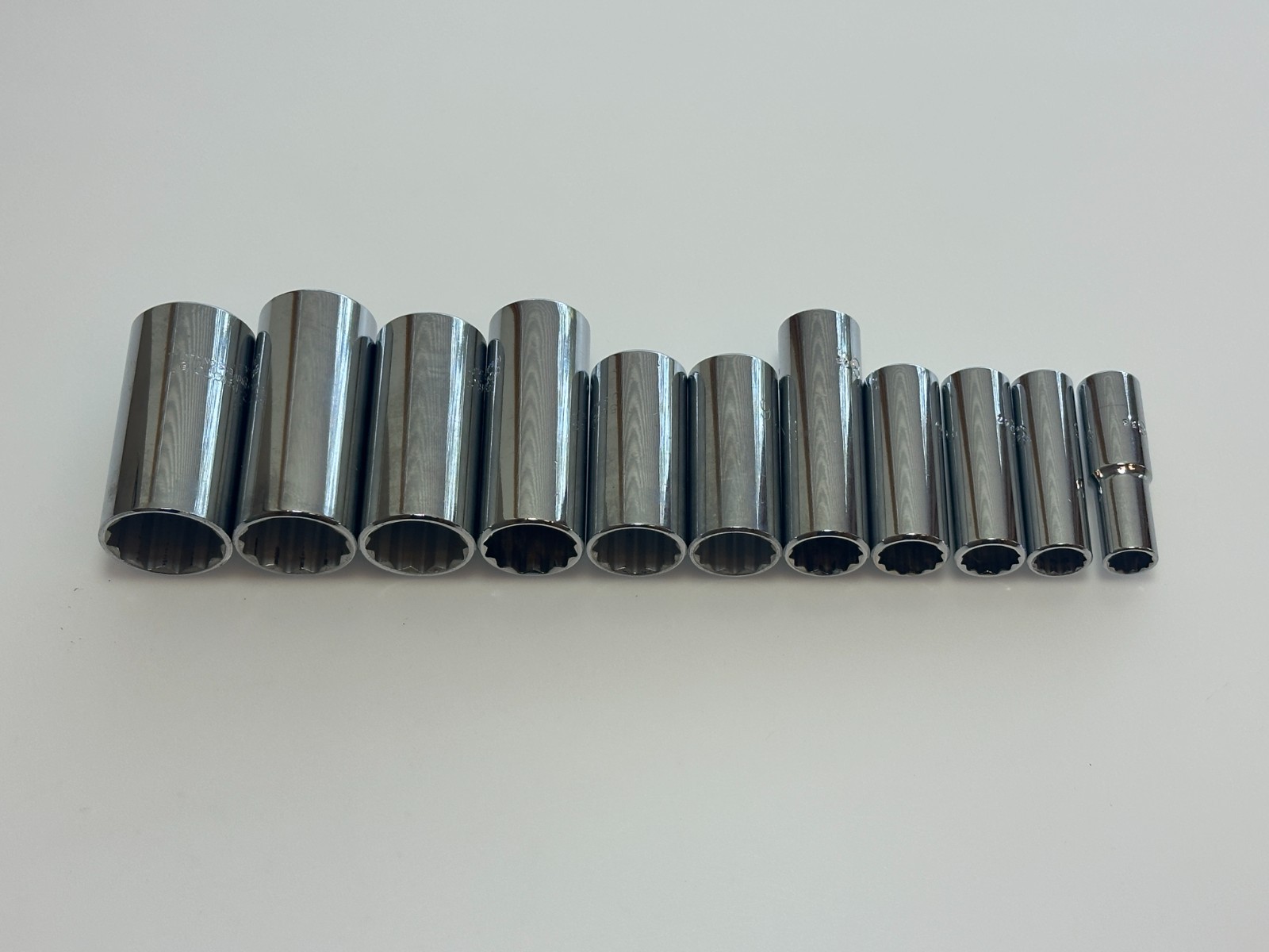 🇺🇸 PROTO Tools USA 11pc SAE 3/8-1″ Deep Socket Set, 3/8” Drive, 12 Point (NOS)
