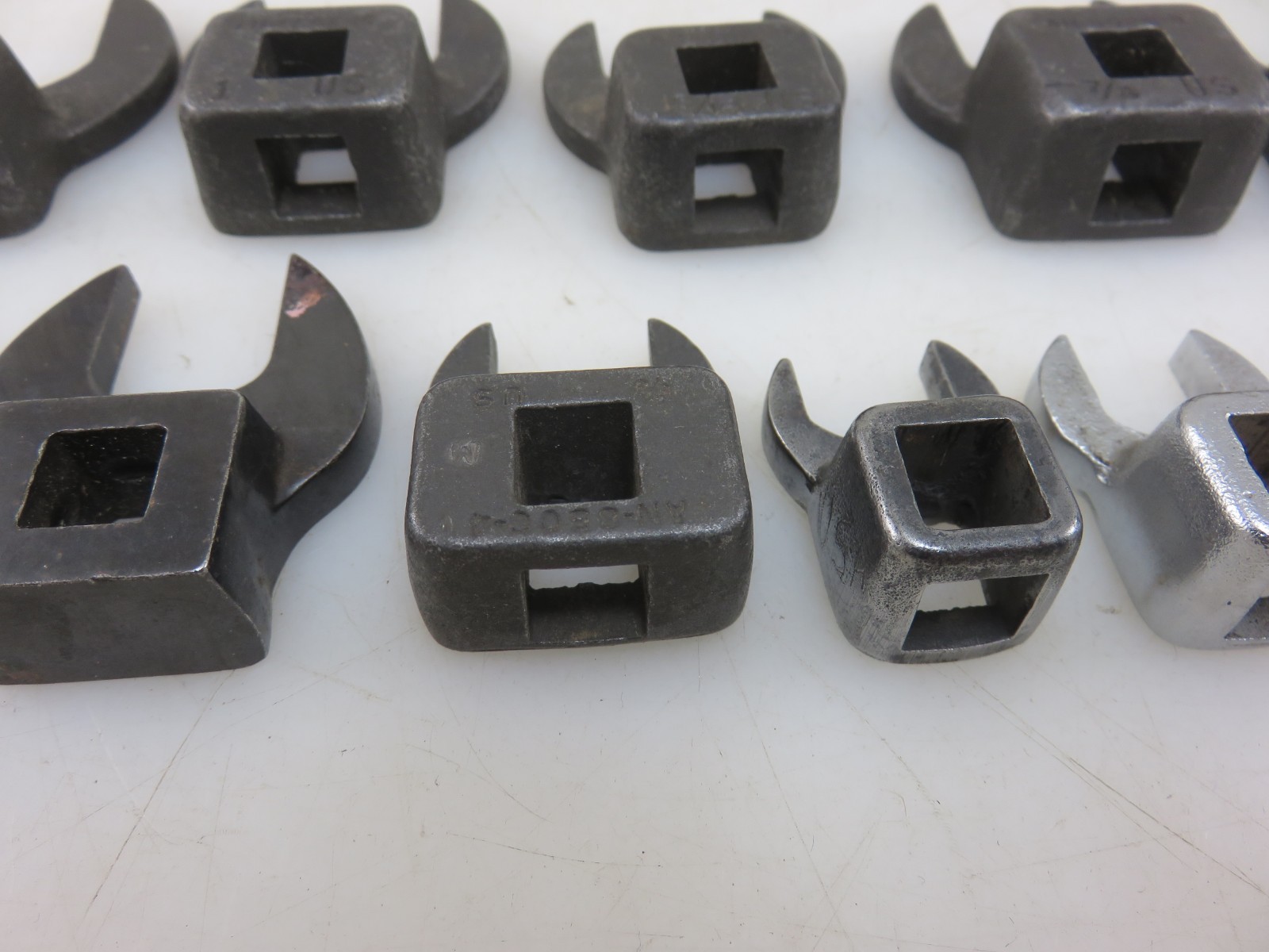 Snap-On Mixed Set Crowfoot Wrench Set 12pc Set 3/8″Dr. 3/8″-1-1/8″ Vintage USA