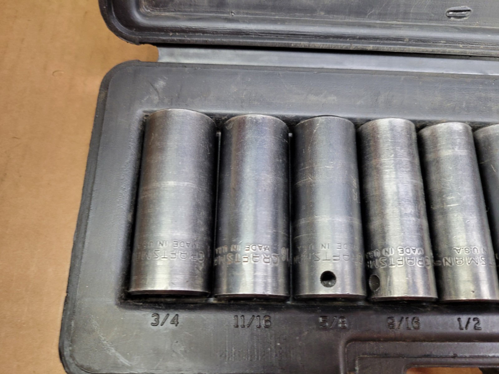 Craftsman USA 9-Piece 3/8″ Drive SAE Deep Impact Socket Set 1/4 – 3/4 No 19370