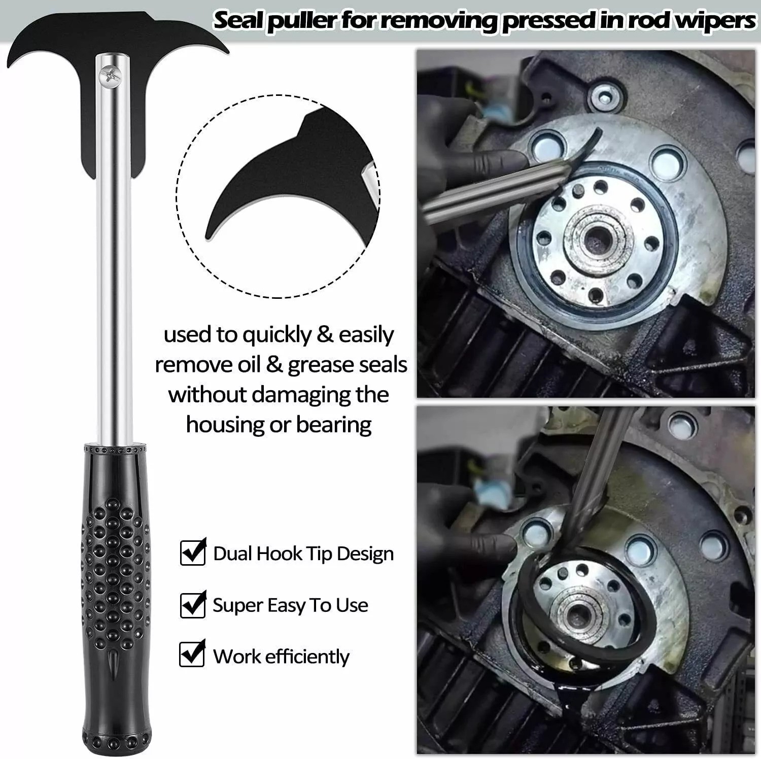 Hydraulic Cylinder Repair Tool Wrench Puller Kit For Skid Steers Loader Backhoes