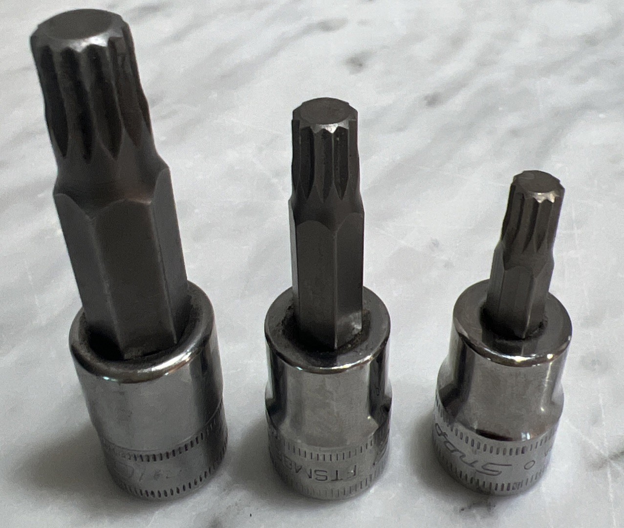 Snap On Set 3 Metric Triple Square 3/8” Drive 6mm 8mm 10mm FTSM6E FTSM8E FTSM10E