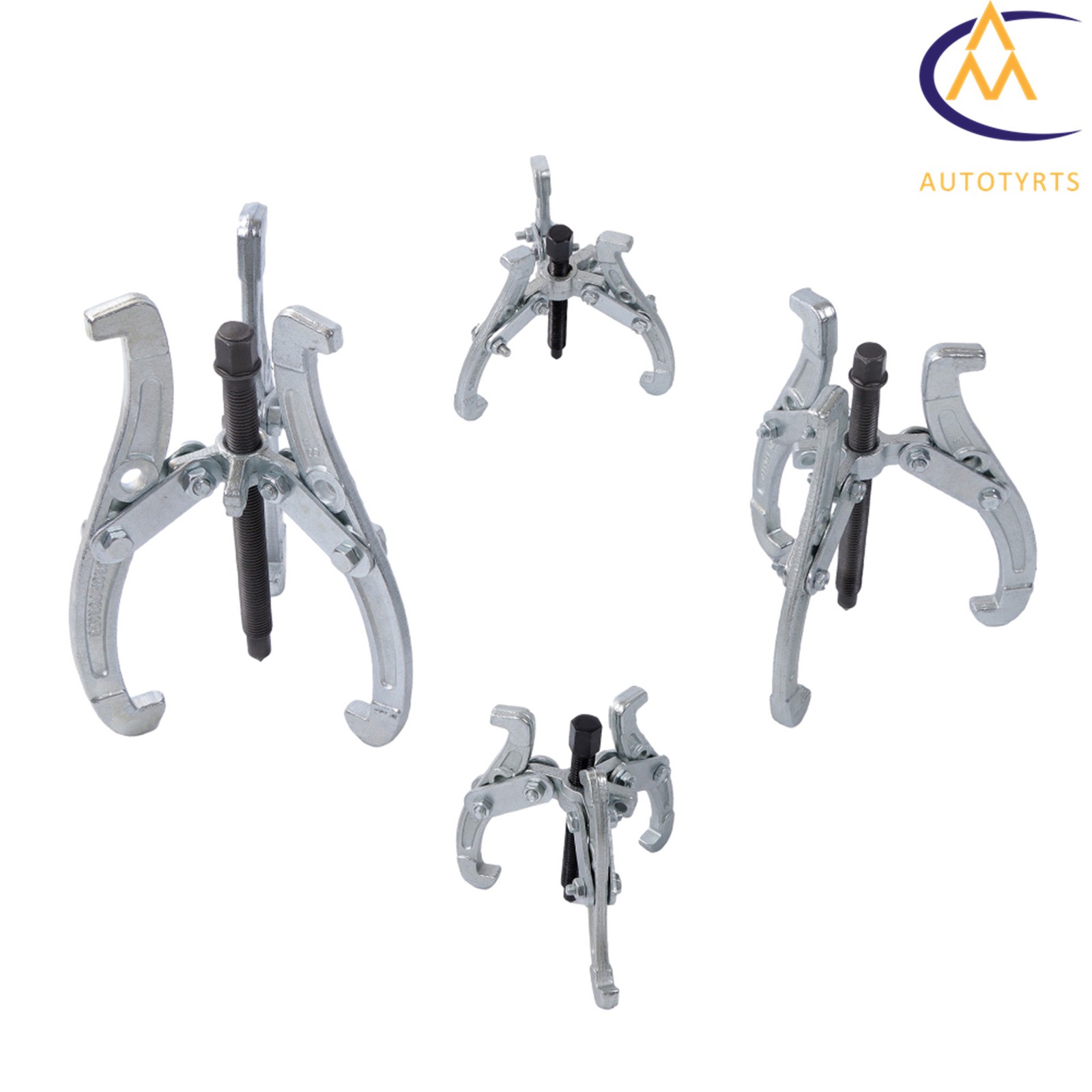 3″ 4″ 6″ 8″ Gear Pulley Bearing Puller Removal Tool 4PCS Gear Puller 3-Jaw Set