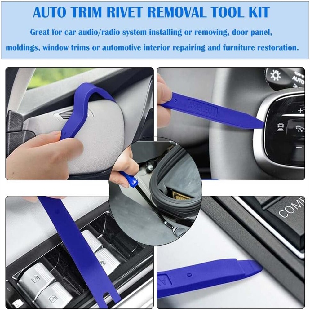 5PCS Auto Trim Removal Tools Upholstery Clip Audio Radio Dashboard Panel Clip US