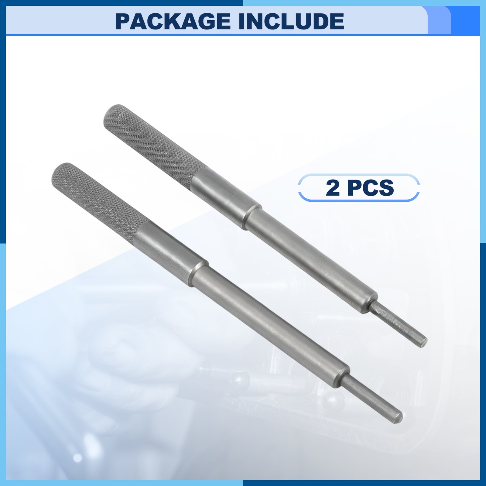 2Pcs Black Universal Engine Valve Guide Remover Installer Repair Tool 6.9/6.5in