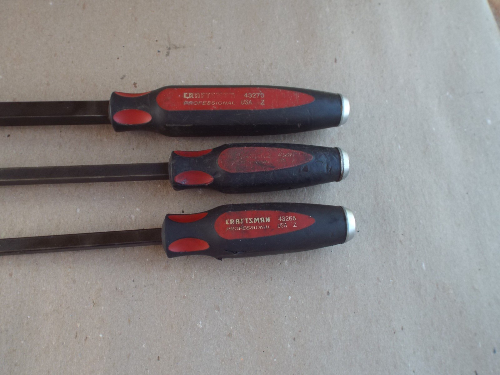 VTG 3 Heavy Duty Craftsman Professional USA Curved Pry Bar Lot (Please Read)