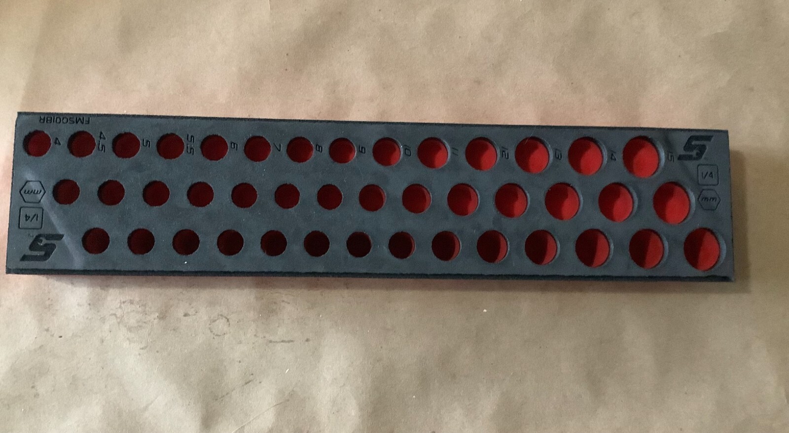 New Snap-on Foam Organizer Tray for 42pc 1/4″ Drive METRIC Socket Set FMS001BR
