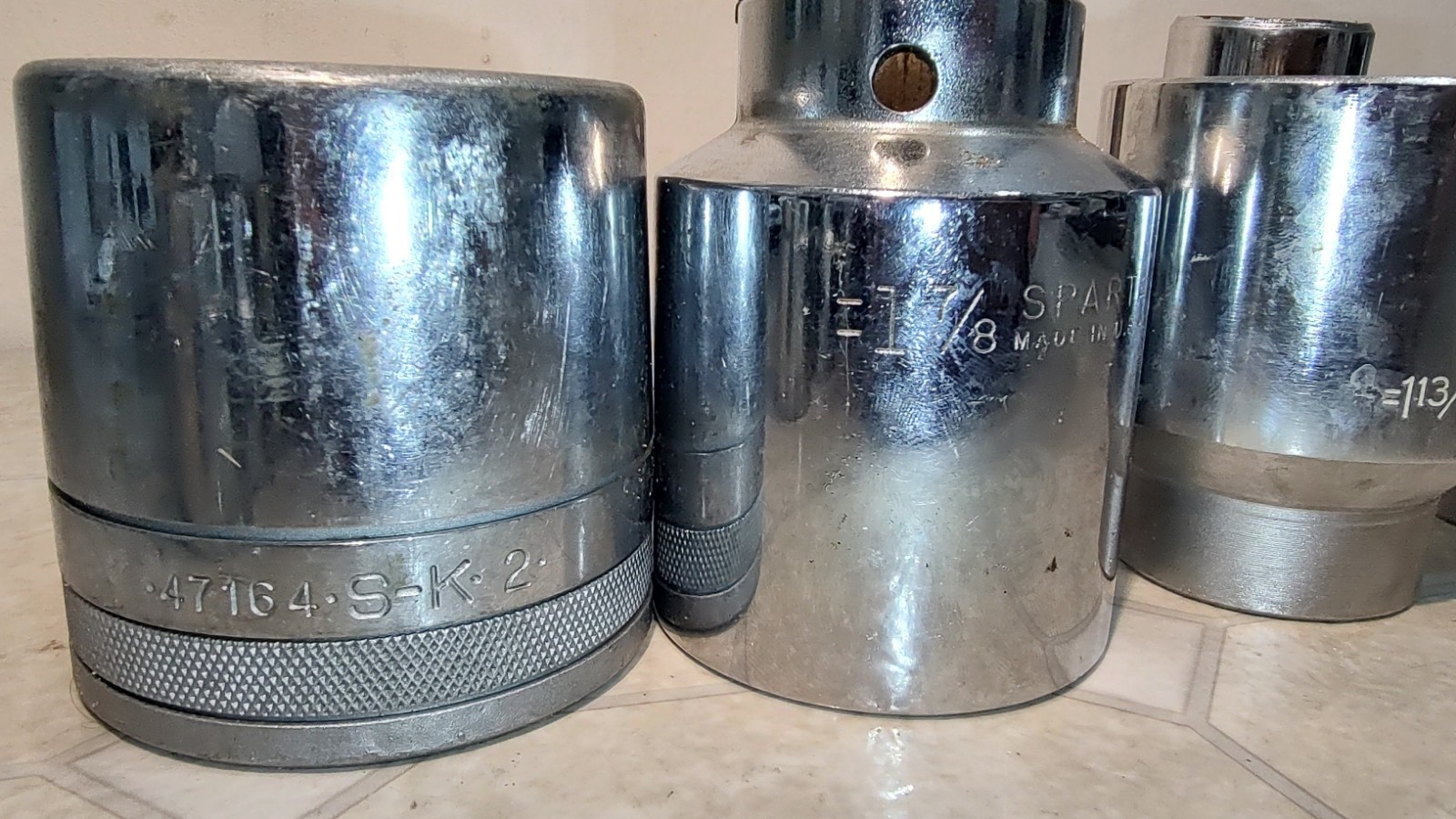 3/4″ Drive Socket Set 15 Pieces W/ Breaker Bar 2″ – 1-1/8″ Various Proto SK ETC