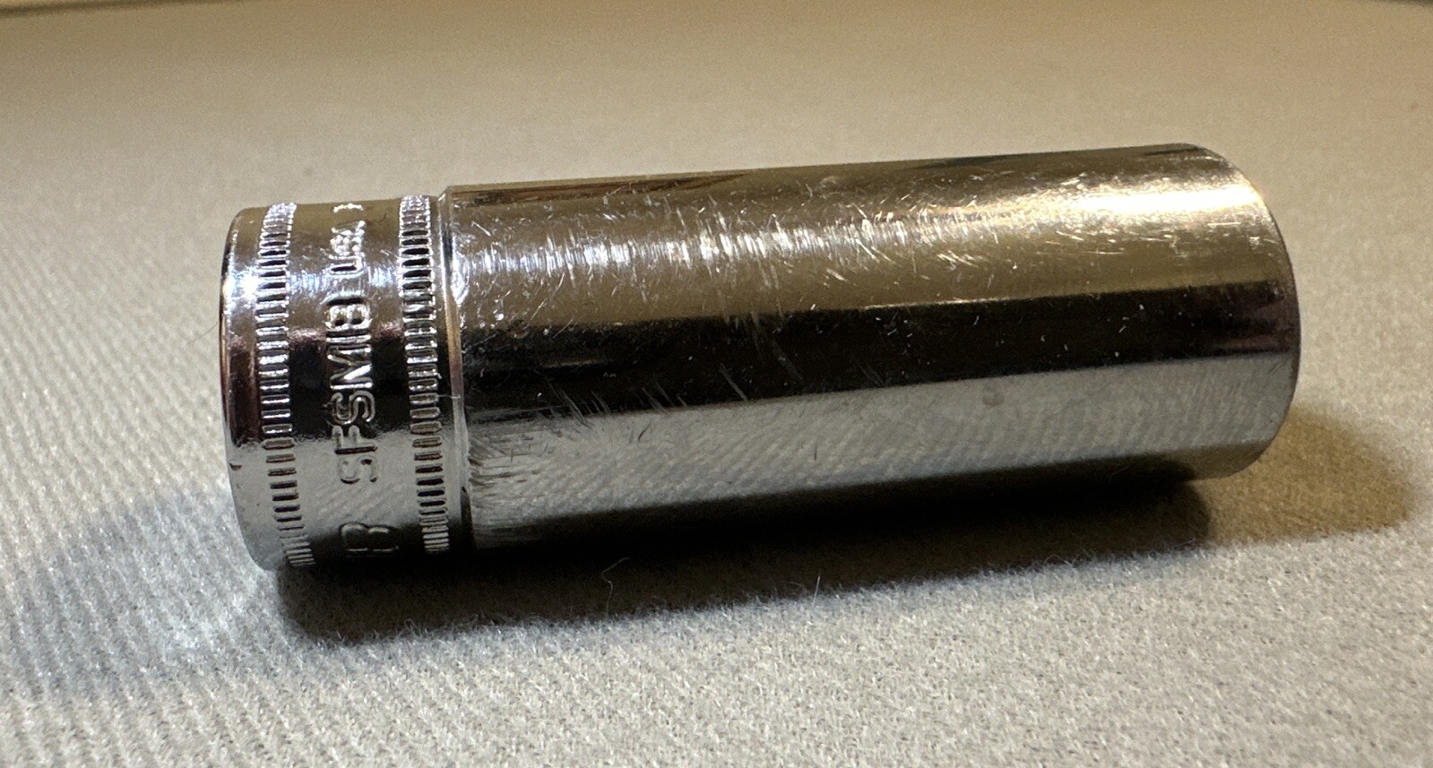 Snap On 3/8″ Drive 18MM 6PT Chrome Deep Socket SFSM18