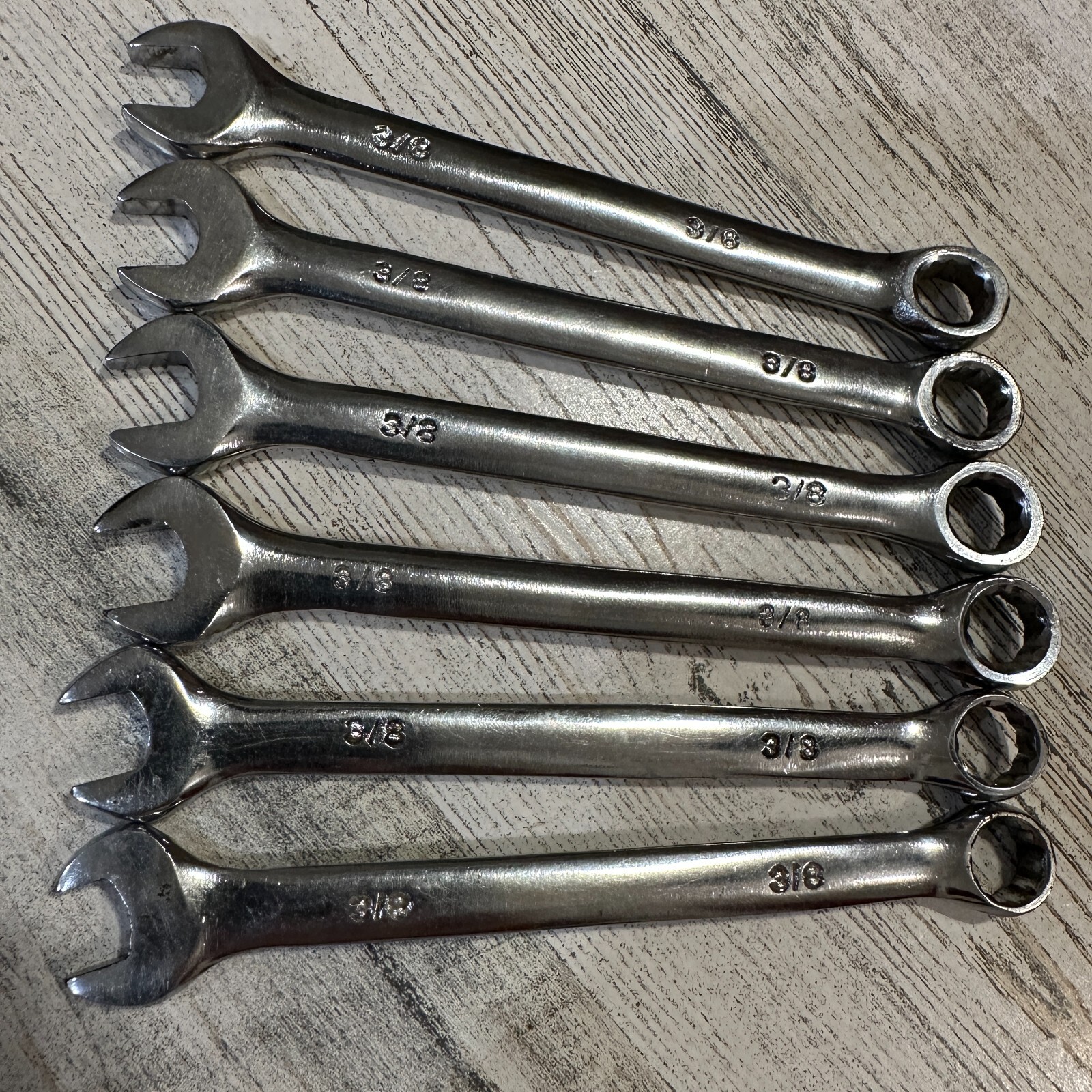 Generic 3/8″ 12 Point Combination Wrench 5″ Long Lot of 6