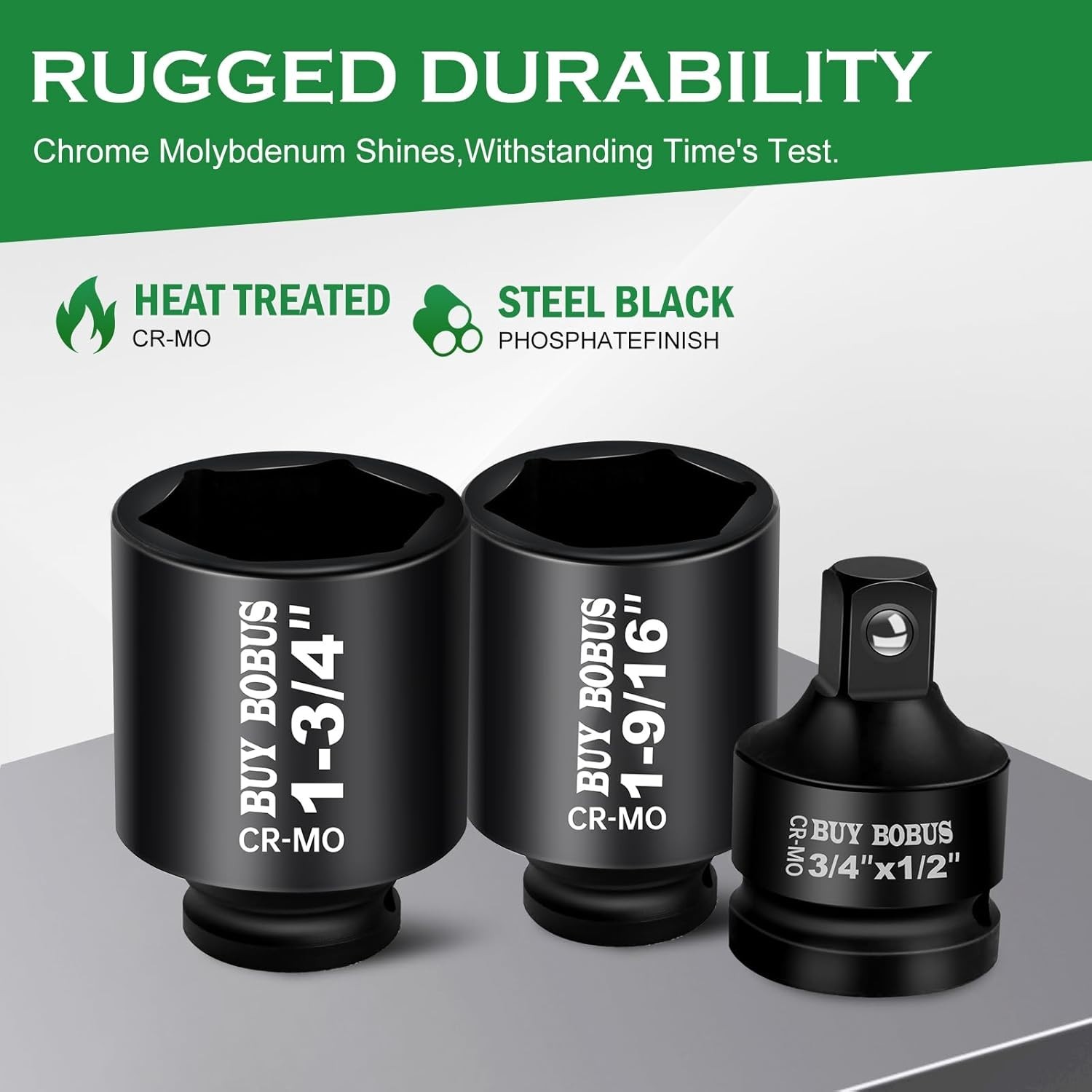 Lifetime Guaranteed 9-Piece Impact Socket Set – 1/2″ Drive for Professional Use
