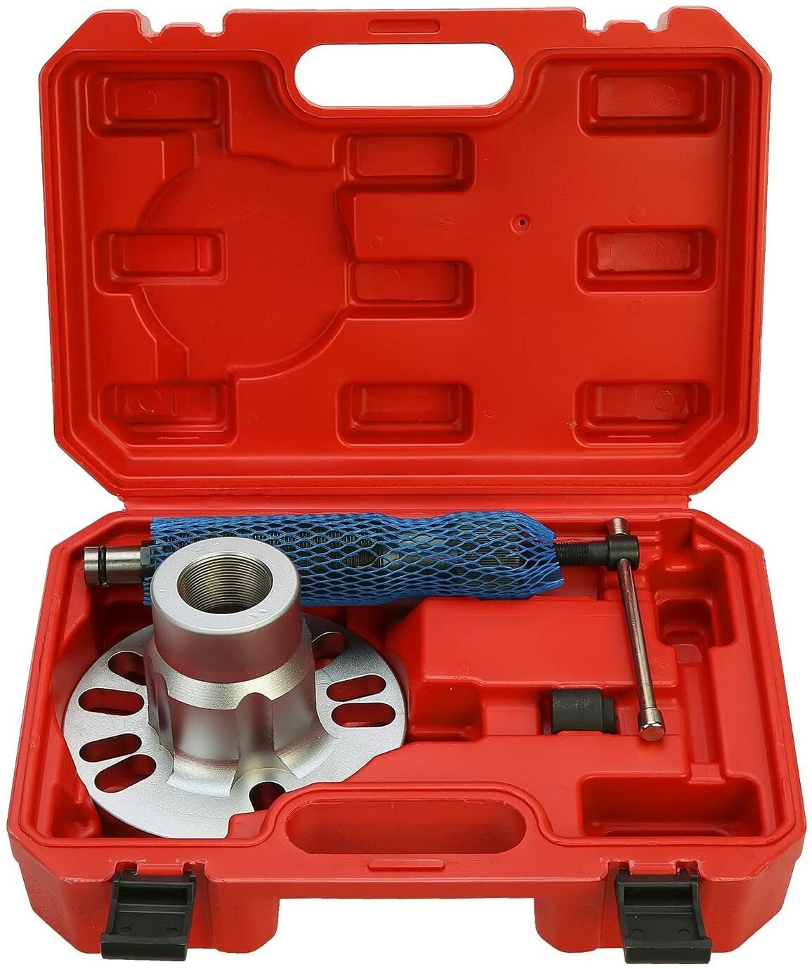 Hydraulic Wheel Hub Press Shaft Puller with Hammer Tool Kit 10 Ton 4 and 5 Hubs